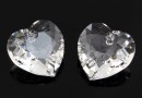 Swarovski, pandantiv inima, crystal, 8mm - x2