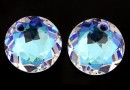 Swarovski, pandantiv chaton, blue aurore boreale, 14mm - x1