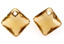 Swarovski, Princess cut pendant, light colorado topaz, 16mm - x1