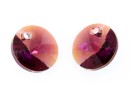 Swarovski, pandantiv rivoli, amethyst shimmer, 6mm - x10