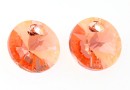 Swarovski, pandantiv rivoli, rose peach shimmer, 8mm - x4