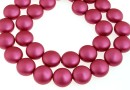 Swarovski disk pearls, mulberry pink pearl, 10mm - x10