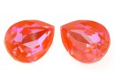 Swarovski, fancy picatura, orange glow delite, 18x13mm - x1