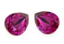 Swarovski, fancy picatura, fuchsia, 14x10mm - x1