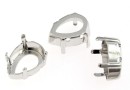 Baza link placat cu rodiu pt Swarovski 4320 de 10mm - x4