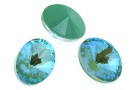 Swarovski, fancy oval, Silky Sage DeLite, 18x13.5mm - x1