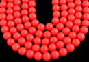 Swarovski pearls, neon red, 14mm - x2