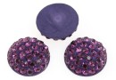 Swarovski, cabochon pave, amethyst, 6mm - x1