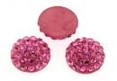 Swarovski, cabochon pave, rose, 6mm - x1