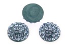 Swarovski, cabochon pave, light sapphire, 6mm - x1