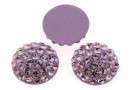 Swarovski, cabochon pave, light amethyst, 6mm - x1