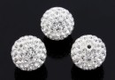 Swarovski, pave beads, crystal, 6mm - x1