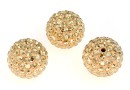 Swarovski, margele pave, golden shadow, 10mm - x1
