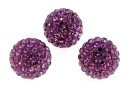 Swarovski, pave beads, ameyhyst, 6mm - x1