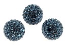 Swarovski, pave beads, montana, 8mm - x1
