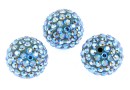 Swarovski, margele pave, light sapphire shimmer, 10mm - x1