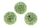 Swarovski, pave beads, peridot, 6mm - x1