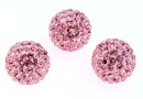 Swarovski, margele pave, light rose, 10mm - x1