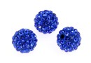 Swarovski, pave beads, majestic blue, 6mm - x1