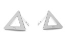 Earrings triangle,  925 silver, - x1pair