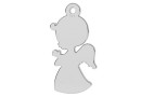 Pendant, angel boy, 925 silver, 17x8mm - x1