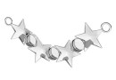 Link base,  925 silver, ceralun, fancy star 10mm- x1