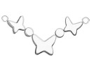 Link base,  925 silver, ceralun, buterfly cabochon- x1