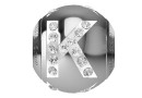 Swarovski, becharmed, litera K cu cristale, 12mm - x1