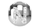 Swarovski, becharmed, letter N with crystals, 12mm - x1