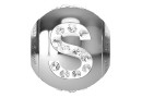 Swarovski, becharmed, letter S with crystals, 12mm - x1