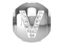 Swarovski, becharmed, letter V with crystals, 12mm - x1