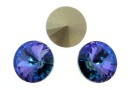 Swarovski, rivoli, aquamarine vitrail light, 10mm - x2