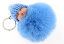 Breloc, bebe puf, bleu ciel, 10cm - x1