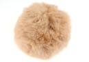 Breloc, maxi puf, beige nude, 9cm - x1