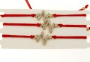 Bratara martisor, puls cu cristale, 22x15mm - x3