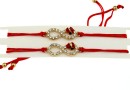 Bratara martisor, infinit cu cristale, 27x10mm - x2