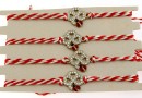 Bratara martisor, trifoi cu cristale, 19x14mm - x4