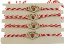 Bratara martisor, inima infinit cu cristale, 24x13mm - x4