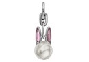 Swarovski, breloc Bubbly Bunny, white pearl - light rose,  22.5mm - x1