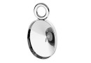 Pendant base, 925 silver, 4122 fancy rivoli 8x6mm - x2