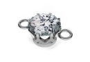 Link crystal, 925 silver, 16.5mm - x1