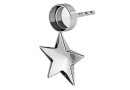 Earring base, 925 silver, ceralun and fancy star 10mm - x1pair