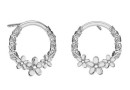 Earring findings flowers, 925 silver- x1pair