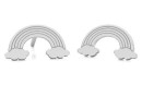 Earring findings rainbow, 925 silver- x1pair