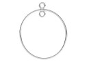 Pendant or earring findings, 925 silver, 24.5mm - x1pair