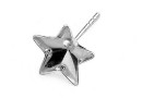 Tortite cercei argint 925 placat cu rodiu, stea Swarovski 10mm - x1per