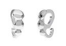 Extension system, pendant bail, 925 silver, 8x3mm - x1