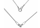 Chain for link, rhodium plated 925 silver, 45cm - x1