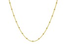 Chain, with balls, gold plated 925 silver, 45cm - x1