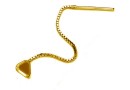 Earring findings, gold plated 925 silver, cube 6mm - x1pair